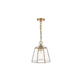 Laura Ashley Clayton Pendant Antique Brass Glass